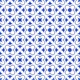 Cobalt blue white Mexican ornament