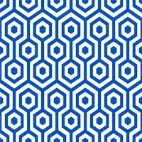 Hexagon royal blue white ταπετσαρία