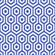 Hexagon royal blue white