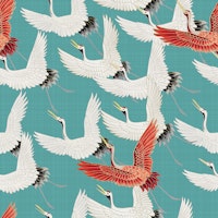 Japanese Cranes 3 behang