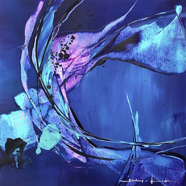 Abstract Dance Blue Pink