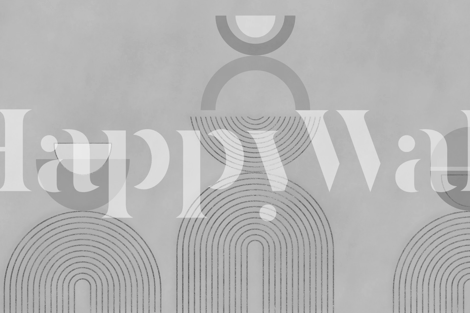 Bauhaus Mid Century Elegance Grey behang in een kamer