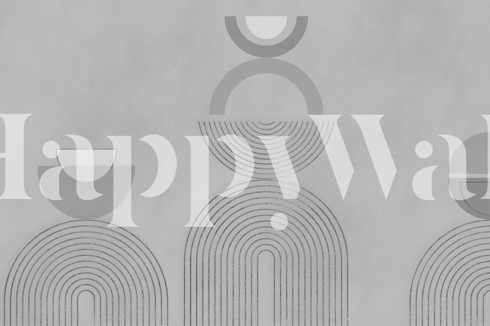 Geometric patterns in grey and white with smooth lines wallpaper