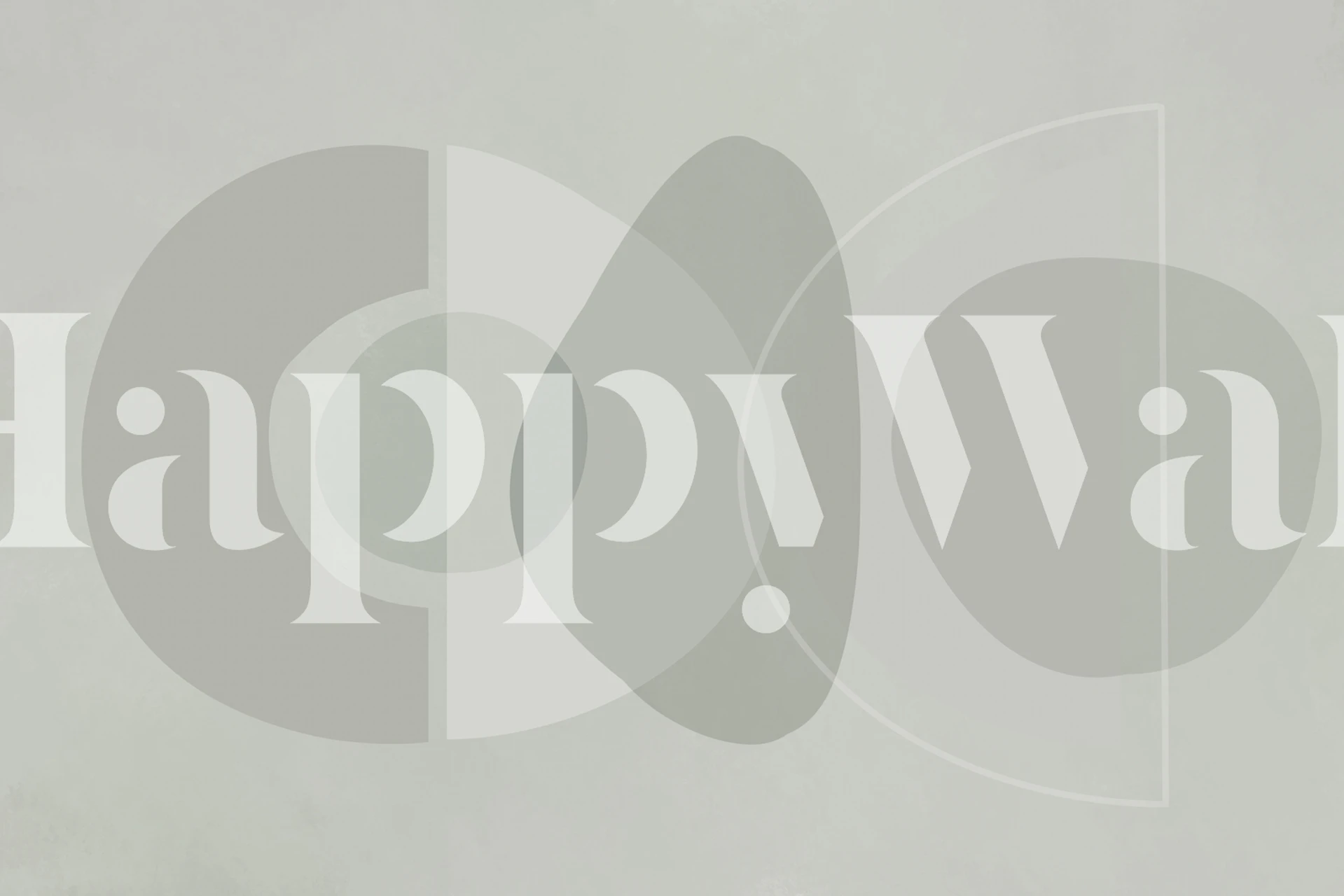 Vaalea harmaa Mid Century -tapettisuunnittelu huoneessa