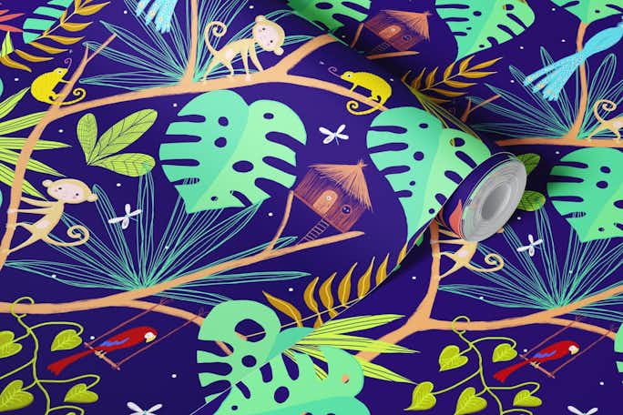 moody jungle for kids (size S)wallpaper roll
