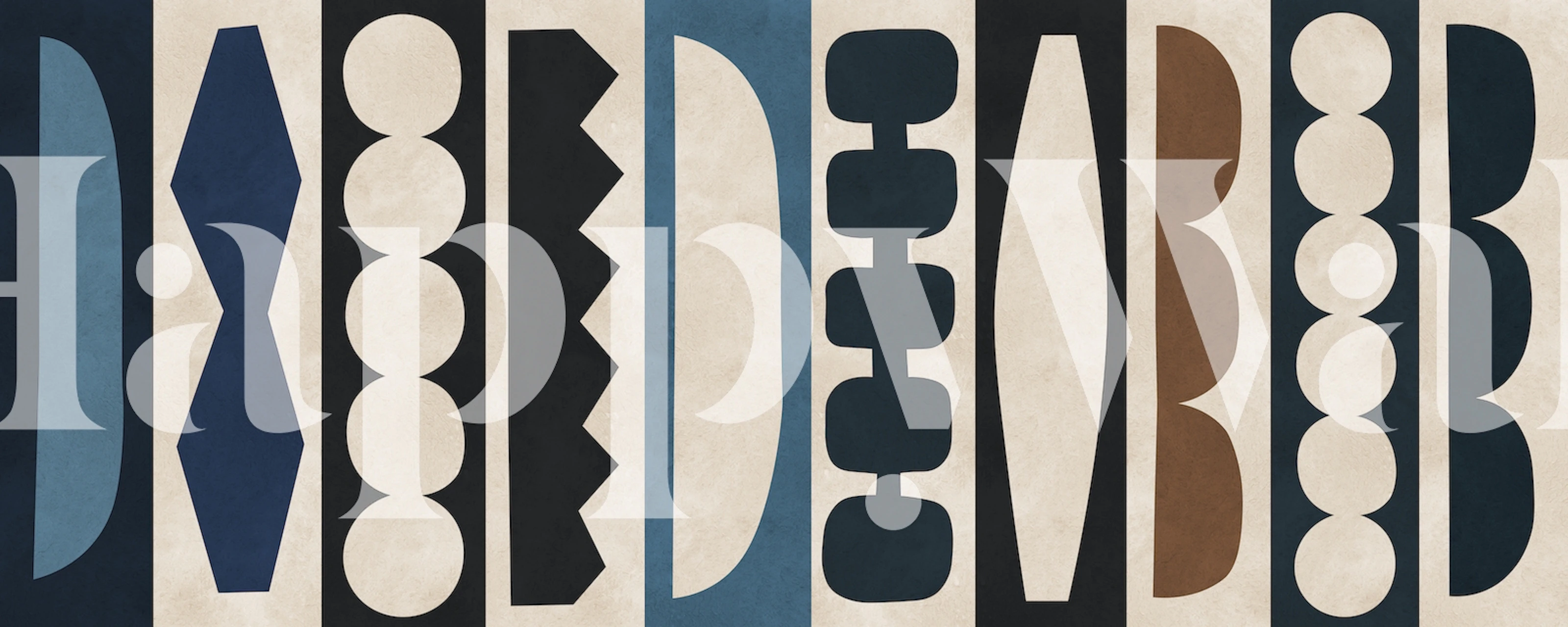 Tribal pattern collage 4 tapet i ett rum