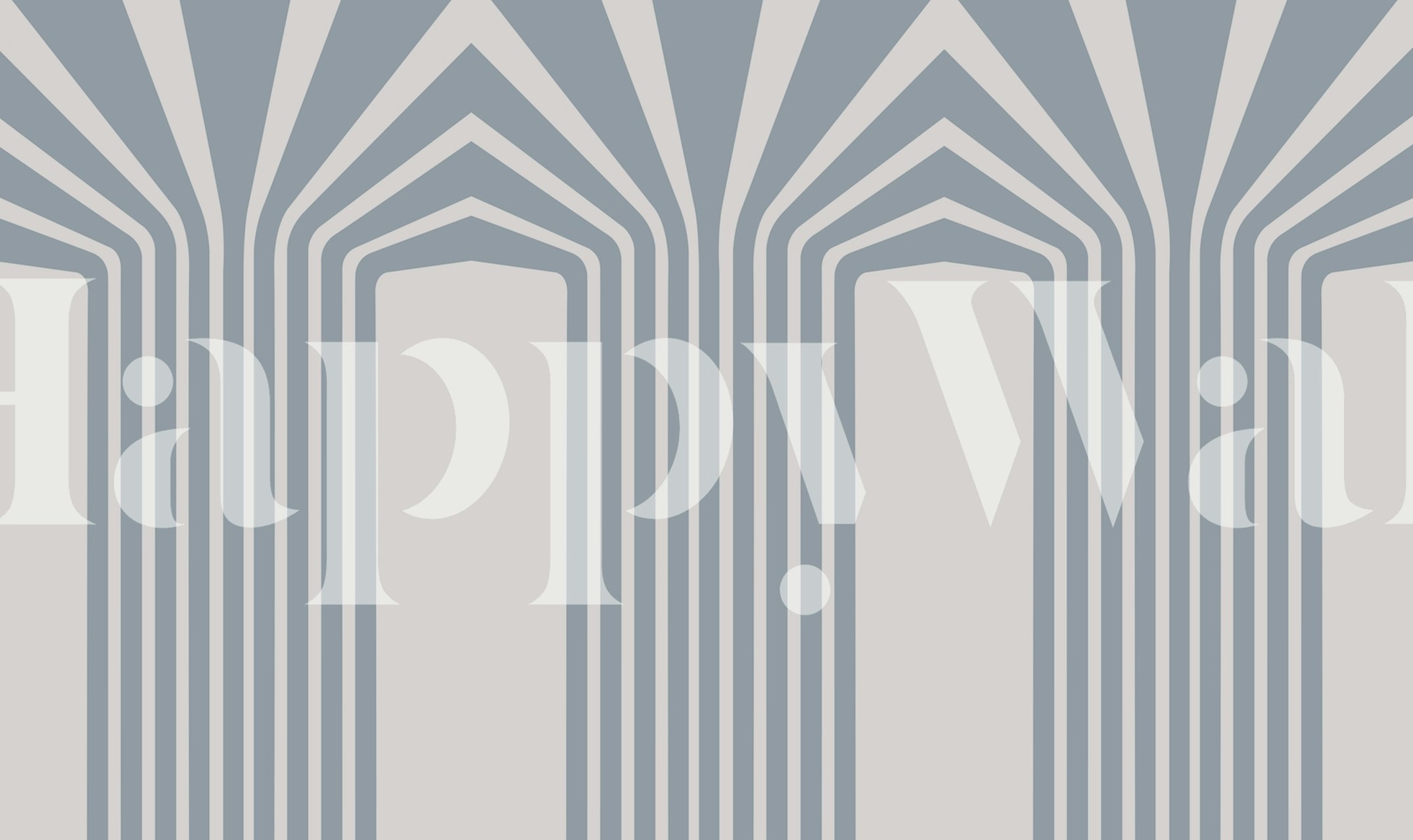 Papel de parede Luxury Arch Stripes em um quarto