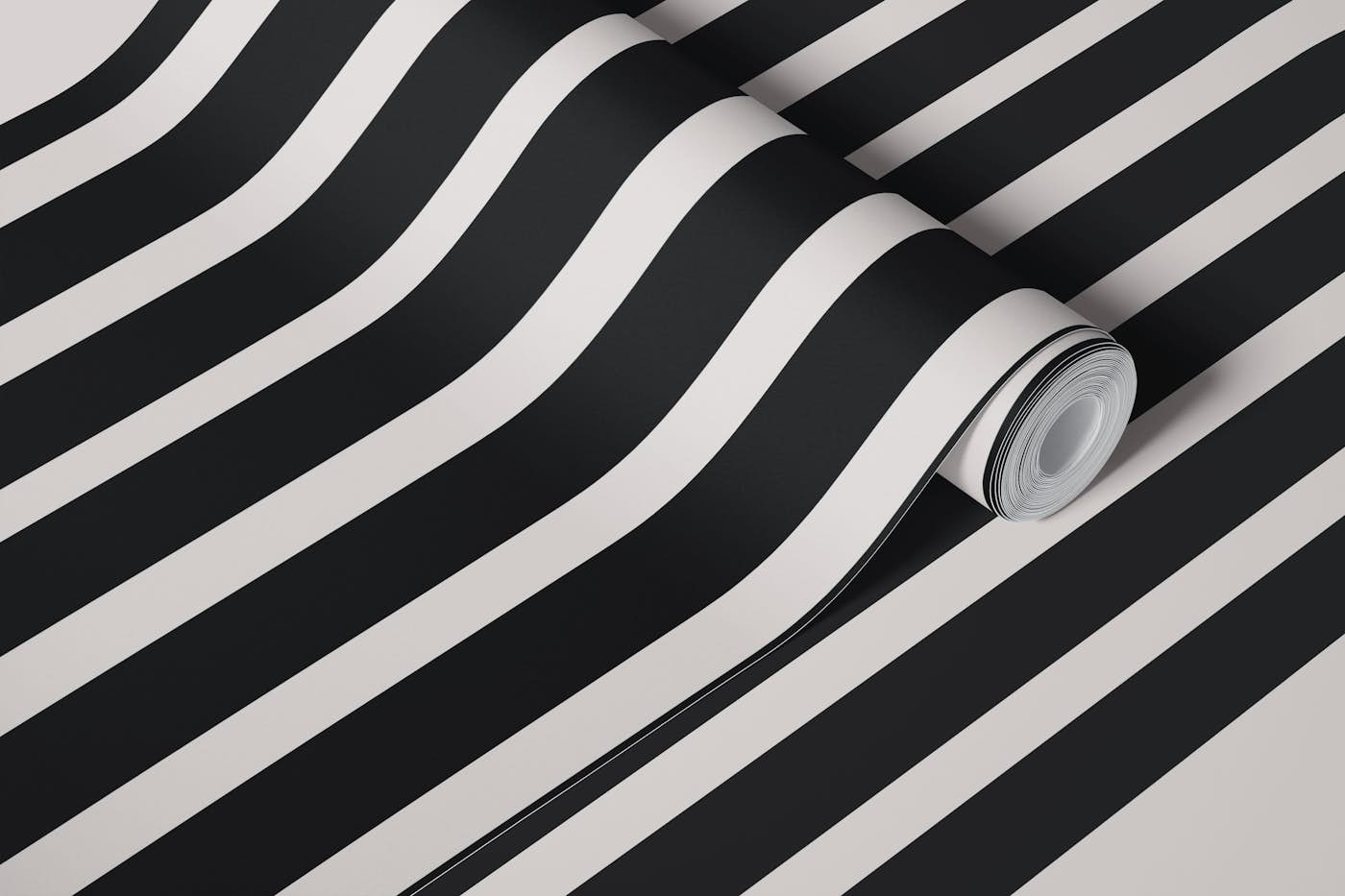 Black Luxury Arch Stripes wallpaper roll