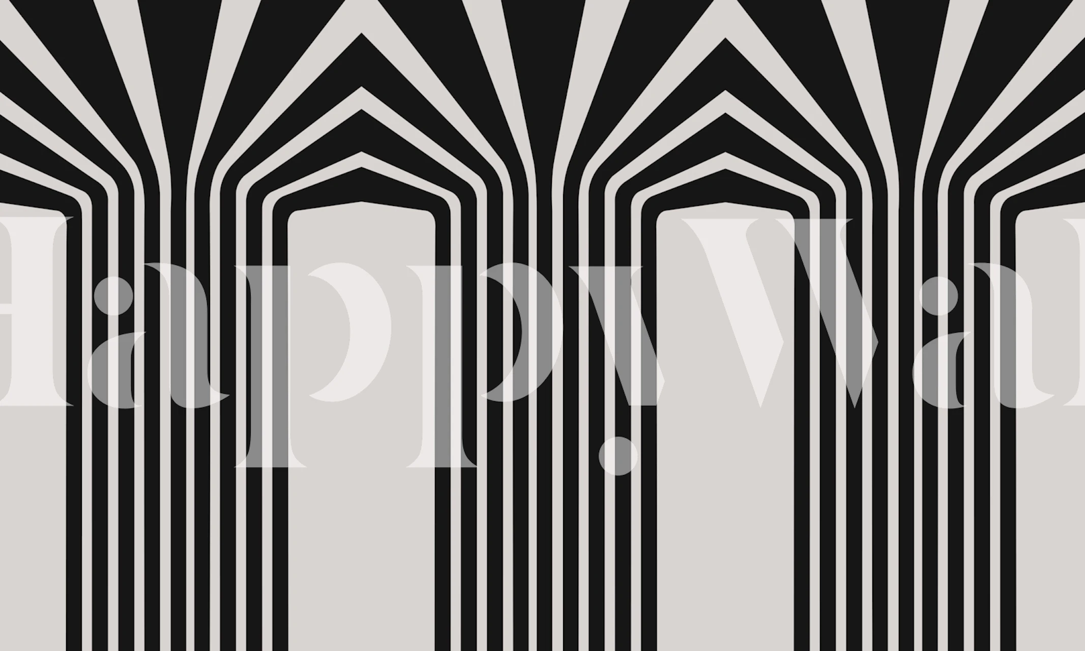 Black Luxury Arch Stripes tapet i et rum