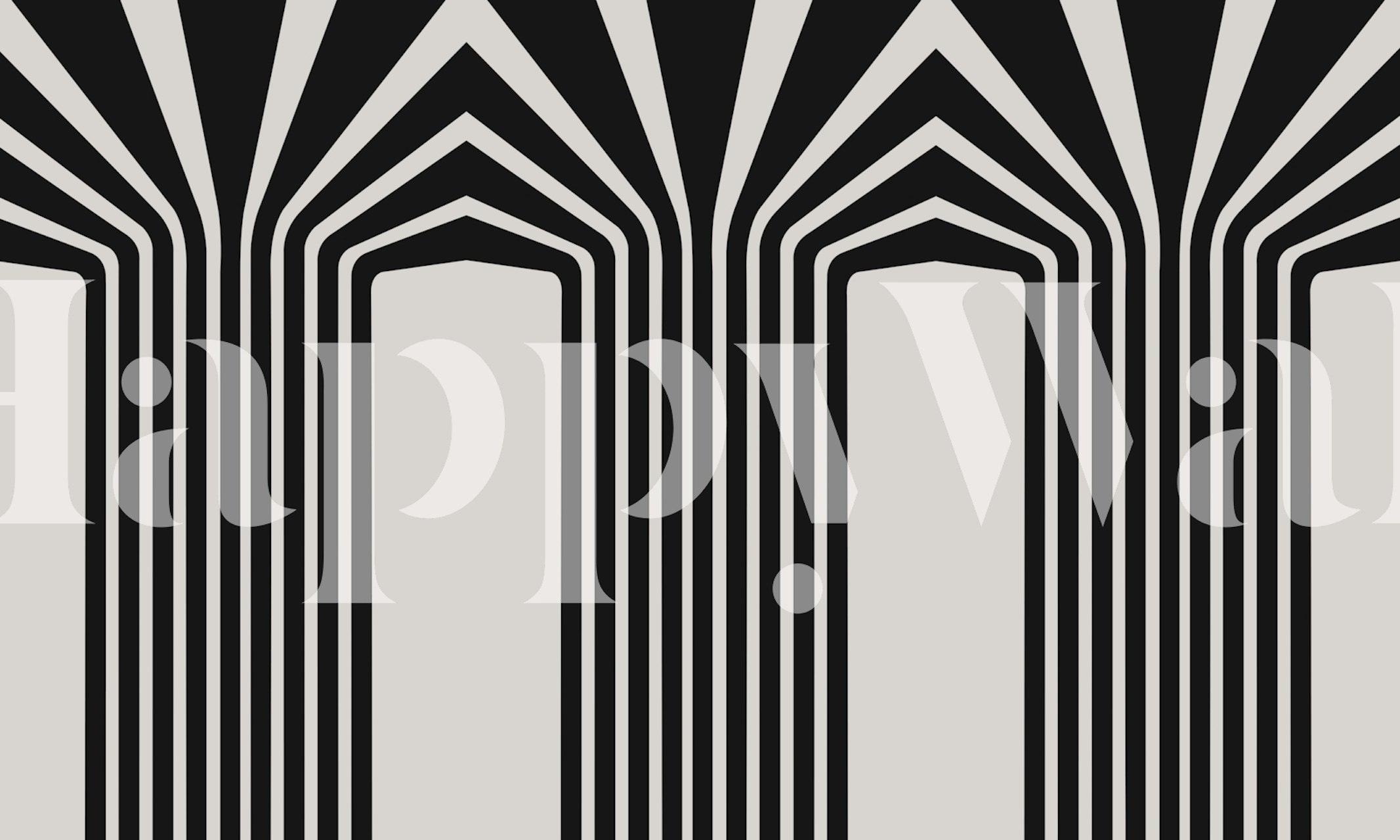 Geometric patterns in black and white wallpaper