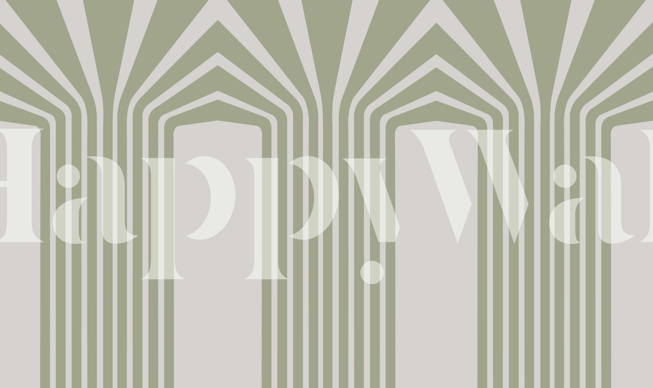 Bold Luxury Stripes Sage-tapetti huoneessa