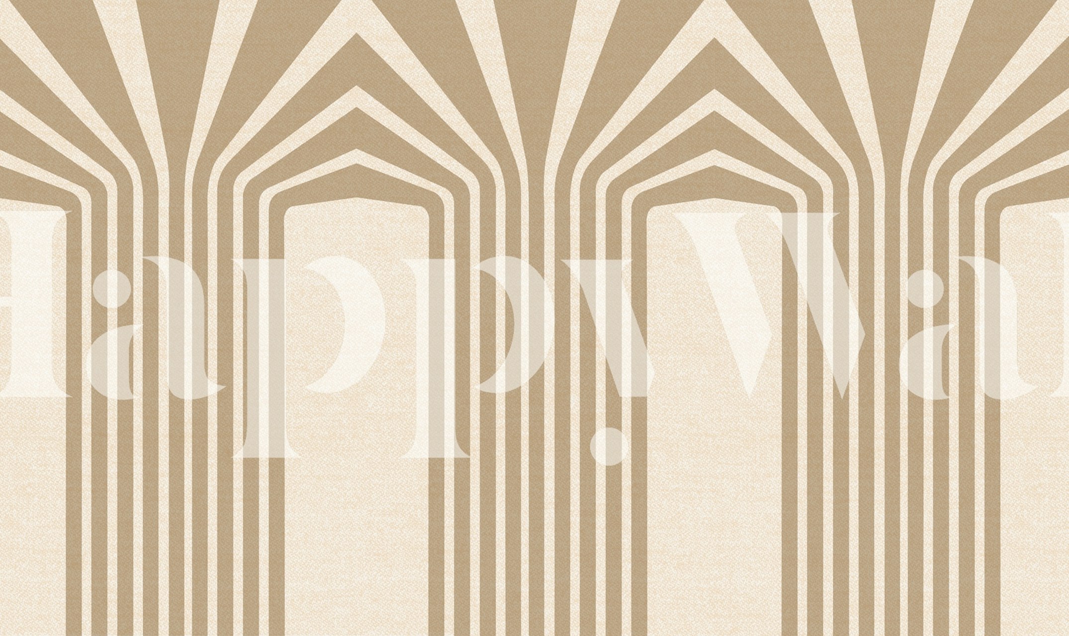 Neutral tan and cream striped pattern wallpaper