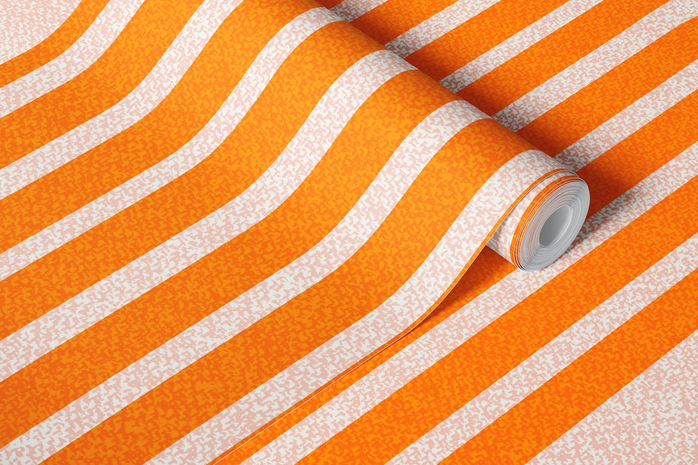 Bold Luxury Stripes Orange wallpaper roll