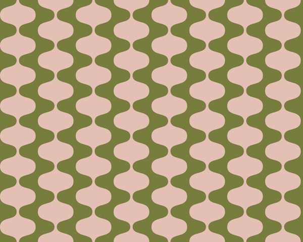 Bold Luxury Wave Stripes Green Pink