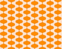 Bold Luxury Wave Stripes Orange tapete