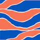 Abstract navy blue orange