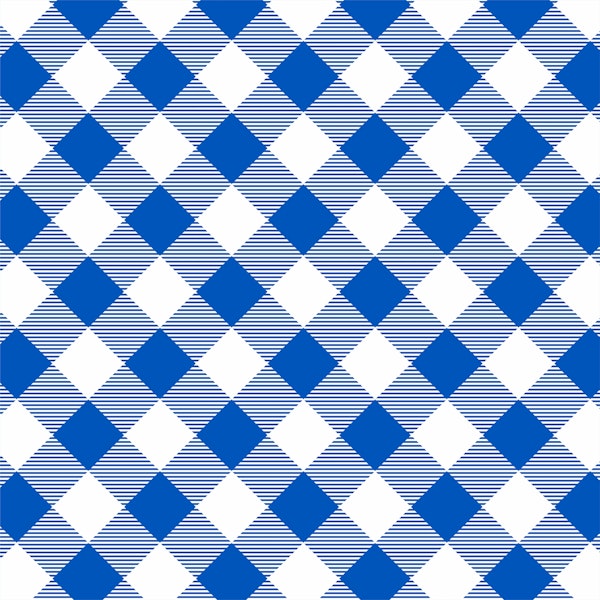 White azure blue gingham