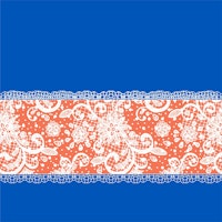 Blue white orange lace ταπετσαρία