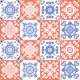 Alhambra Orange Blue Tile Pattern