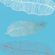 Sky Blue Palm Leaves Pattern