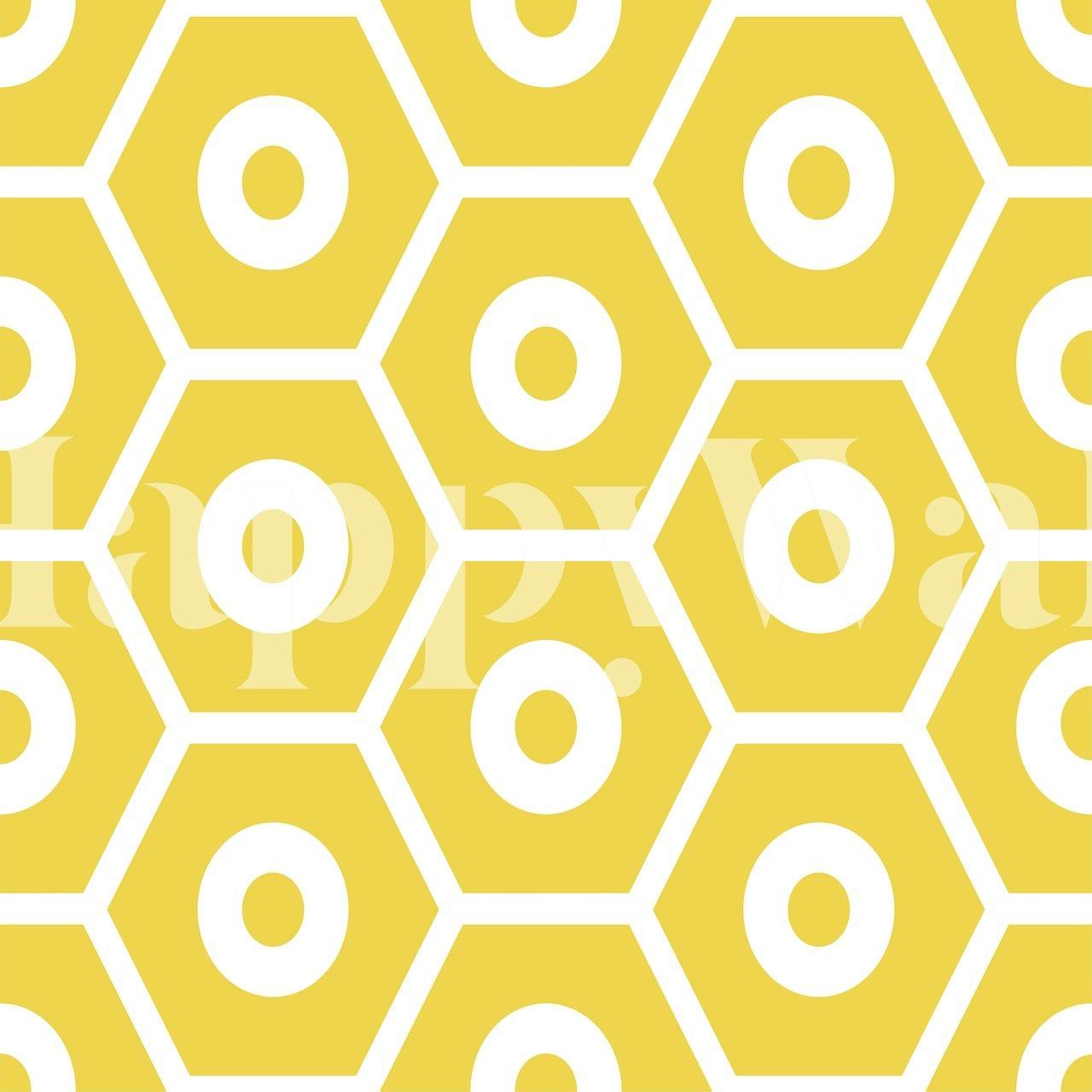 Mustard Yellow Geometric Pattern Wall Mural