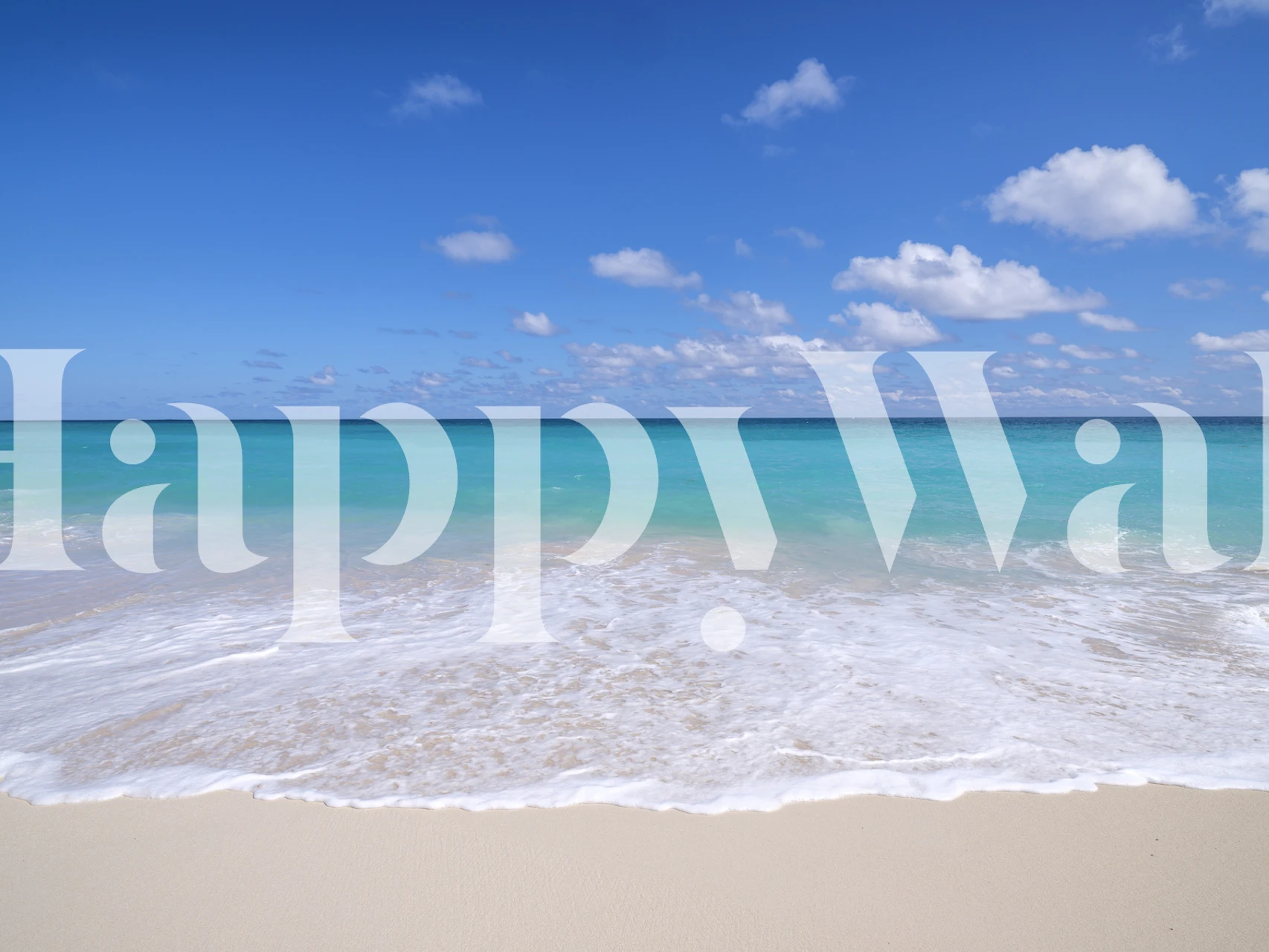 Carta da parati White sandy beach in una stanza