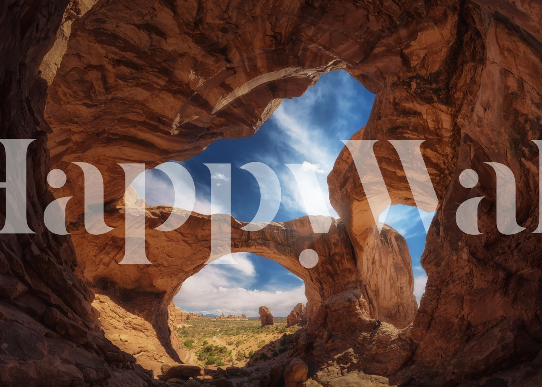 Double Arch wallpaper in a room