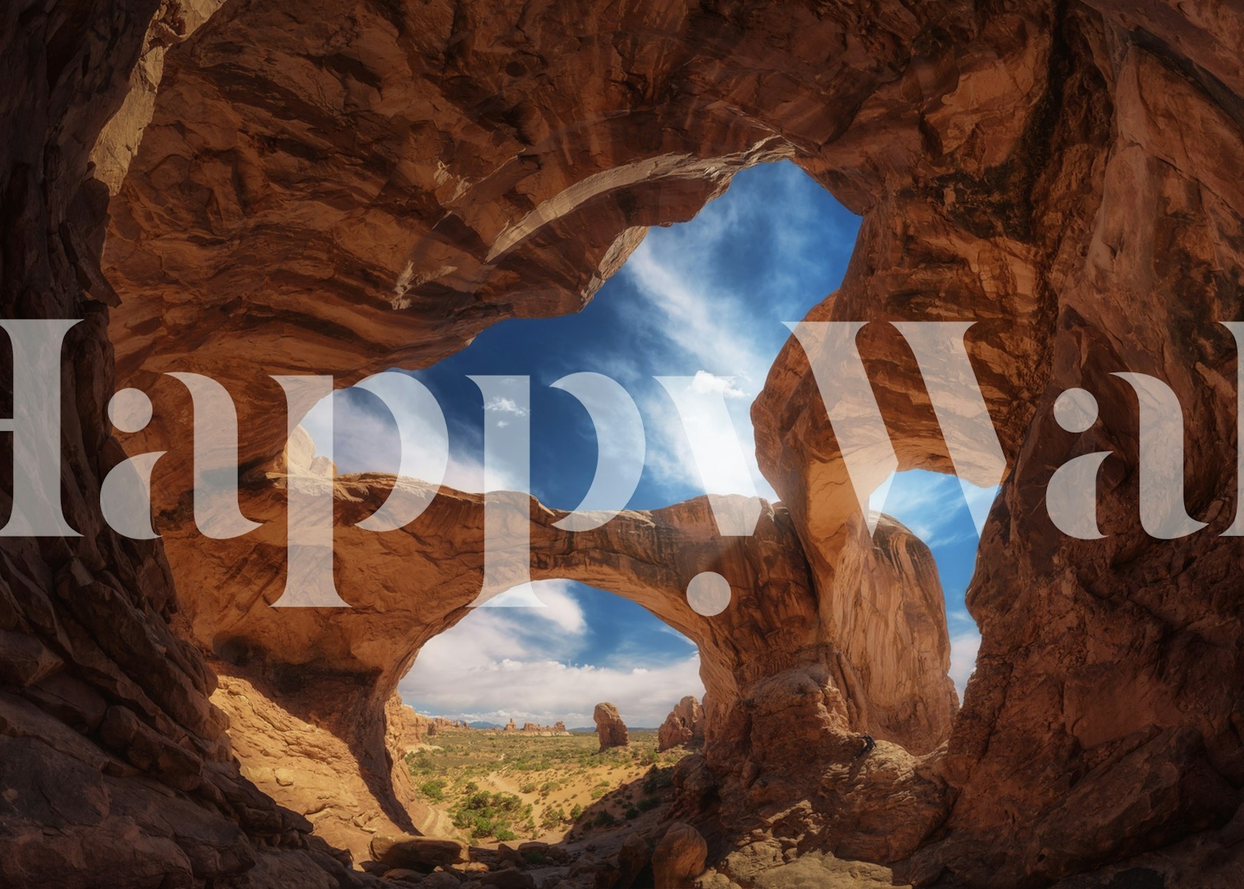 Double Arch wallpaper in a room