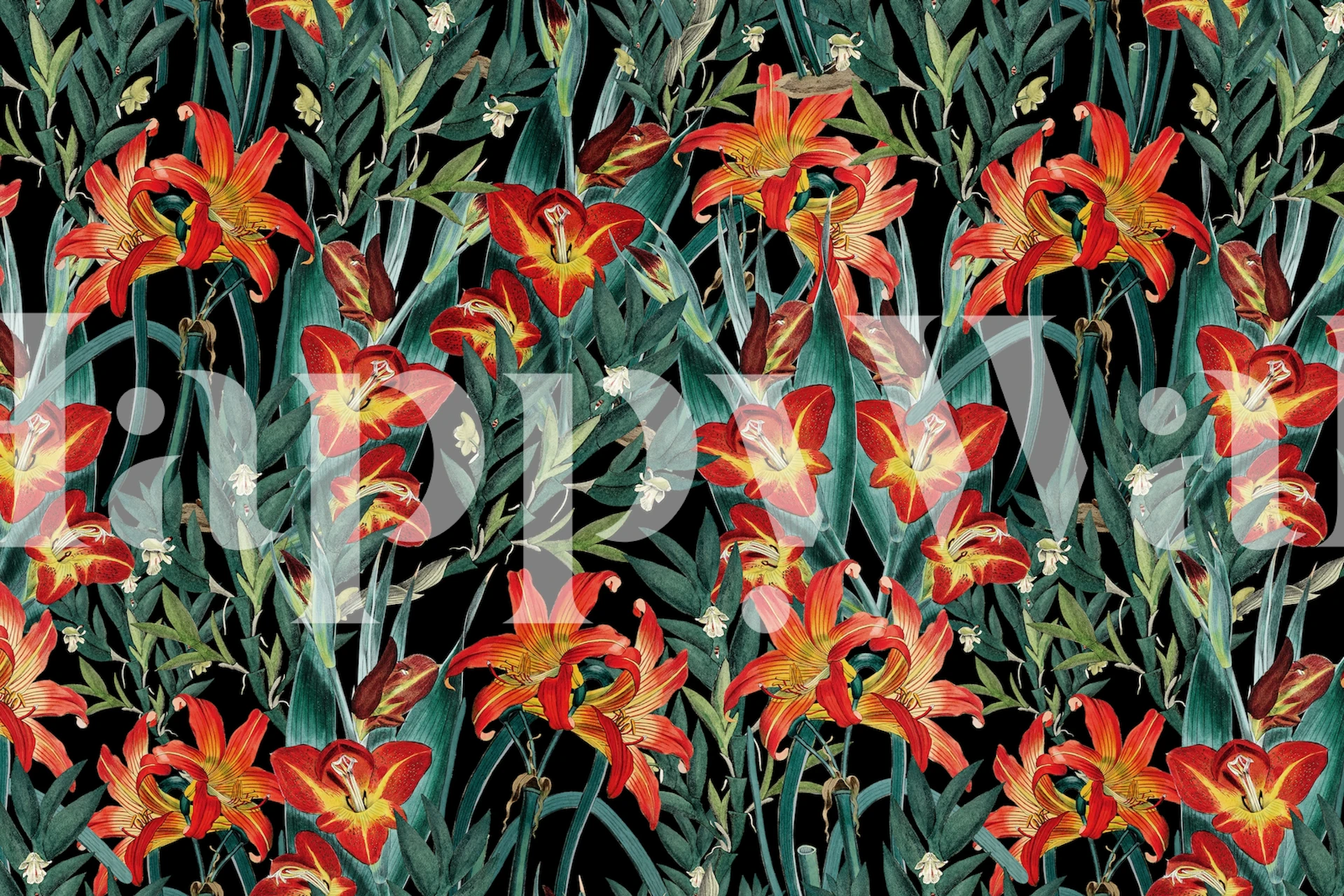 Botanical Night Garden tapet i et rom