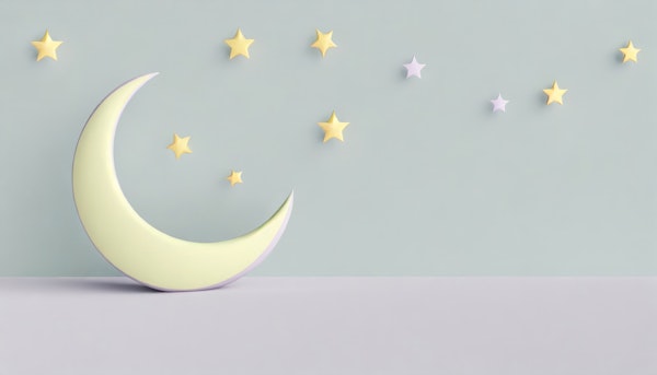 Stars and moon