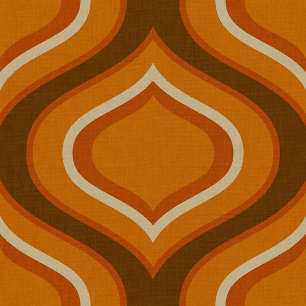 vintage ornament dark orange