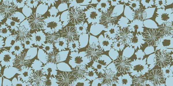 Flower Power Abstract Floral in olive