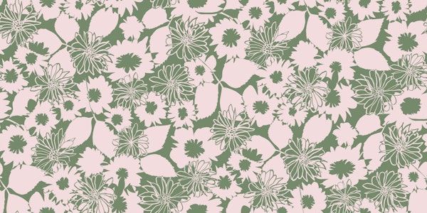 Flower Power Abstract Floral in green