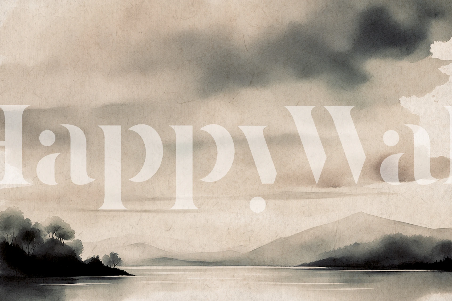 Japan Clouds wallpaper in a room