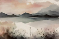 Cloudy Landscape tapet