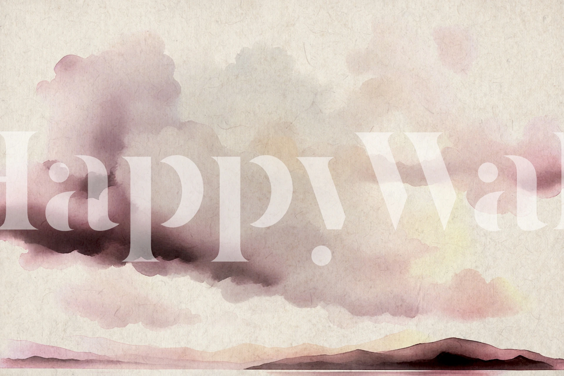 Carta da parati Morning Clouds in un'impostazione della stanza