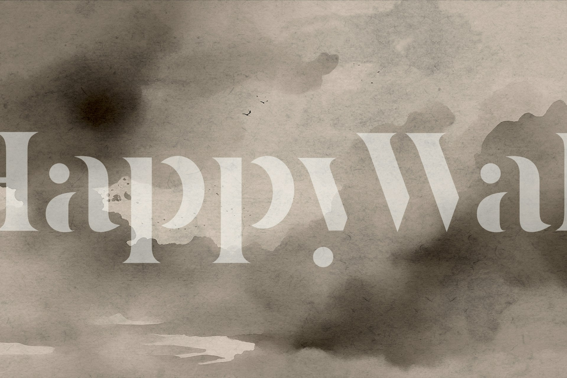 Tapeta Cloudy Horizon vystavená v pokoji