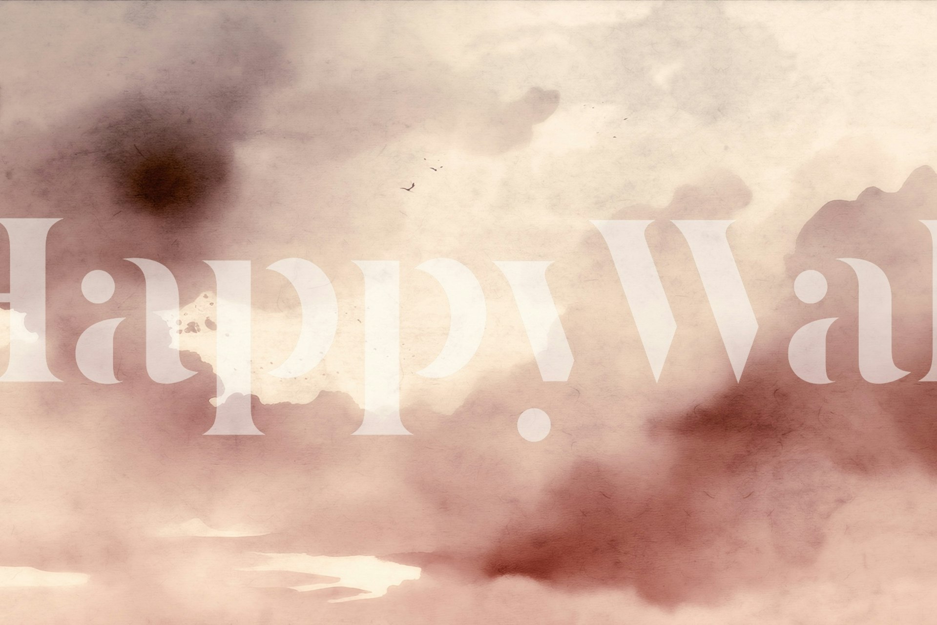 Cloudy Horizon wallpaper displayed in a room