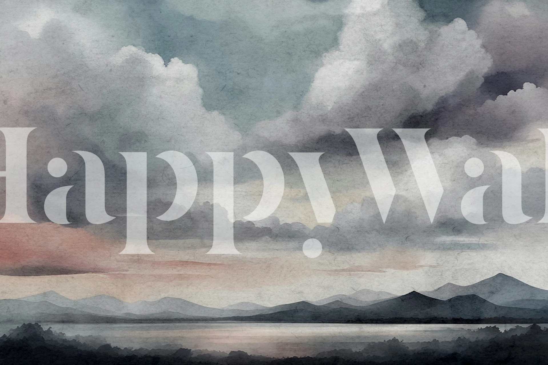 Airy Morning Clouds wallpaper in a room