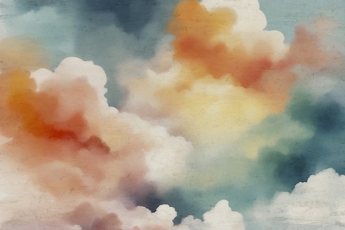 Sunrise Clouds Watercolor Wallpaper