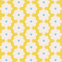 Honey yellow floral daisy pattern wallpaper