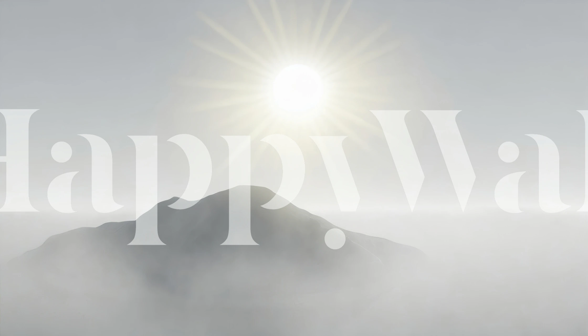 Sun over summits tapet i et rum