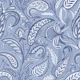 Welcoming paisley monochrome blue