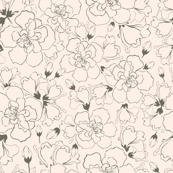 Expressive floral ‘Believe” – soft peach