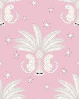 Night time leopard - bright pink papiers peint