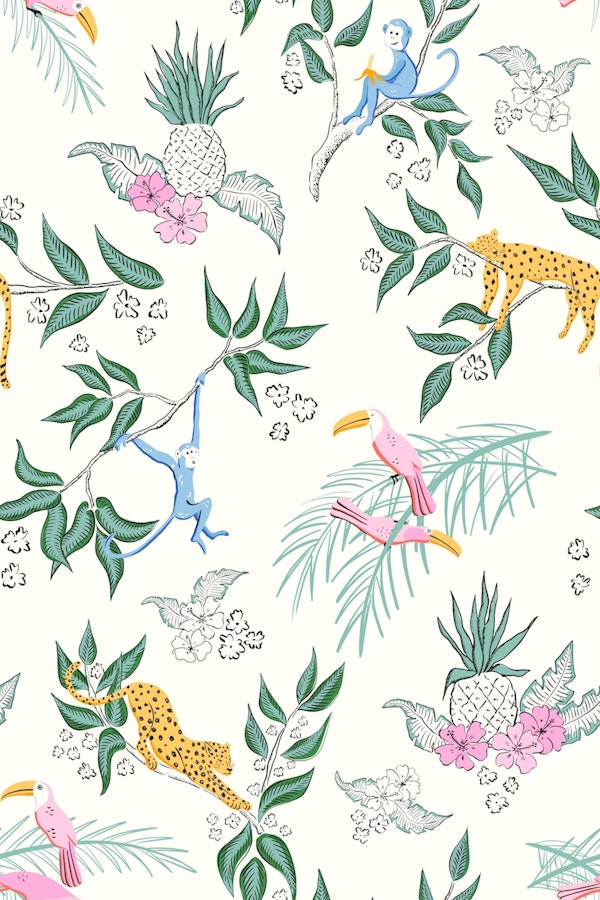 Jungle toile - cream