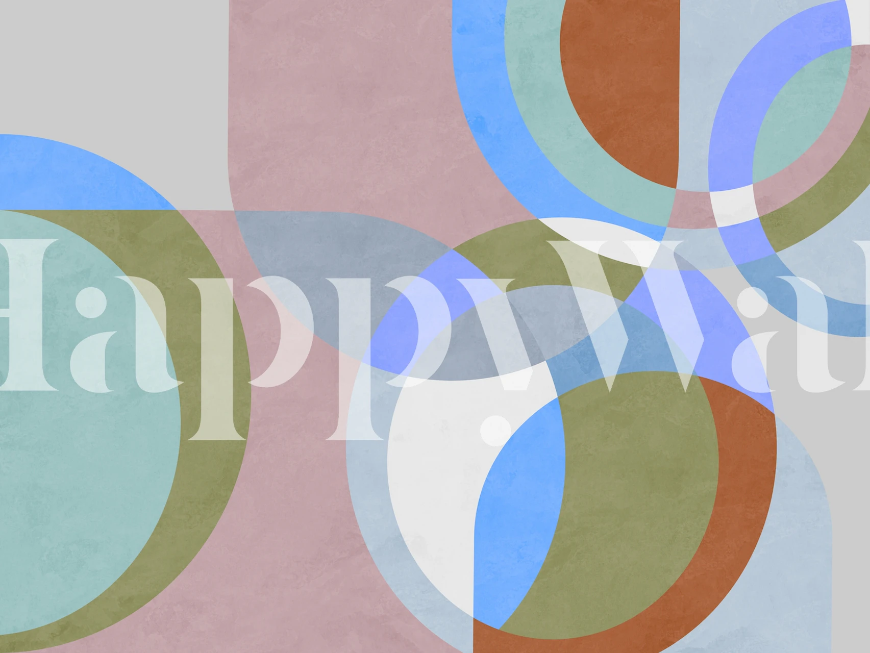 Abstract geometric wallpaper in soft pastel colors including blue, green, and pink.