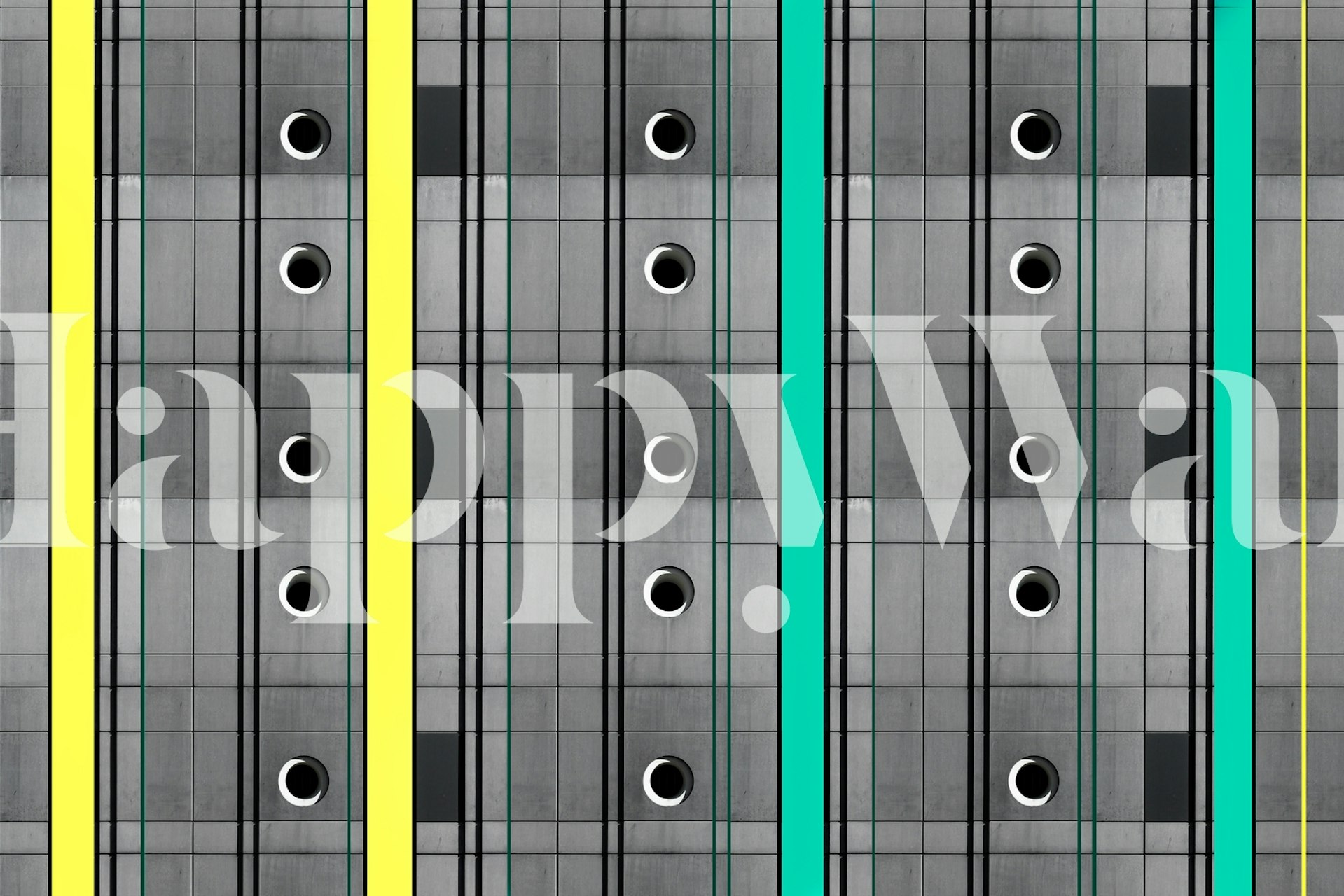 Facade wallpaper with round windows design