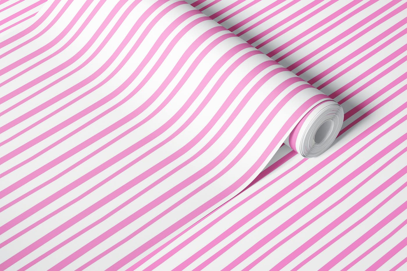 Pink cutout stripes wallpaper roll