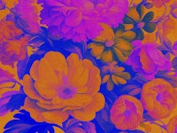Retro Baroque Floral papiers peint